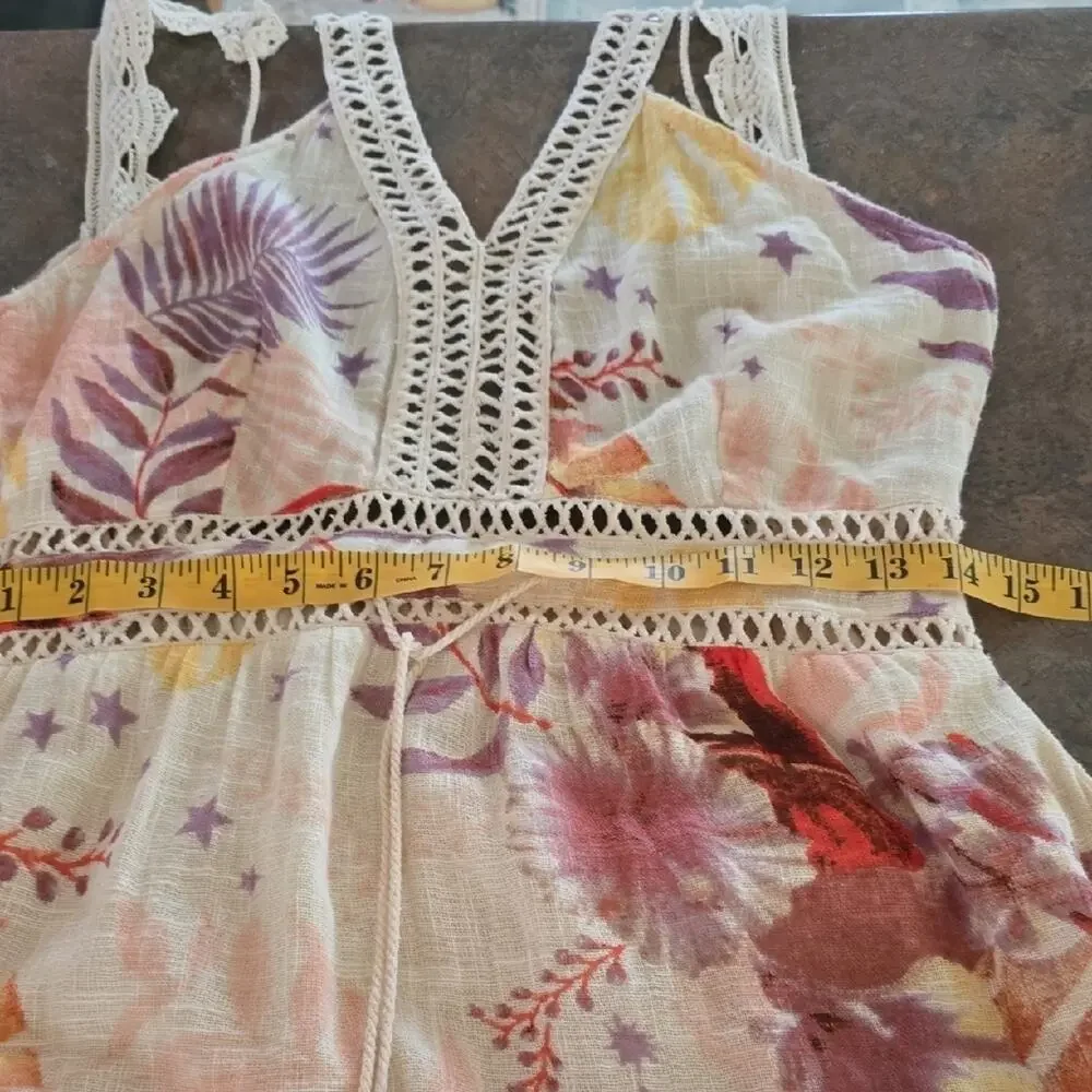 Z&L Tropical Print Sleeveless Maxi Dress Size Small - Picture 4 of 11